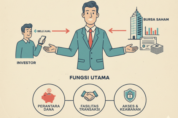 ilustrasi dari definisi broker saham - ultima markets