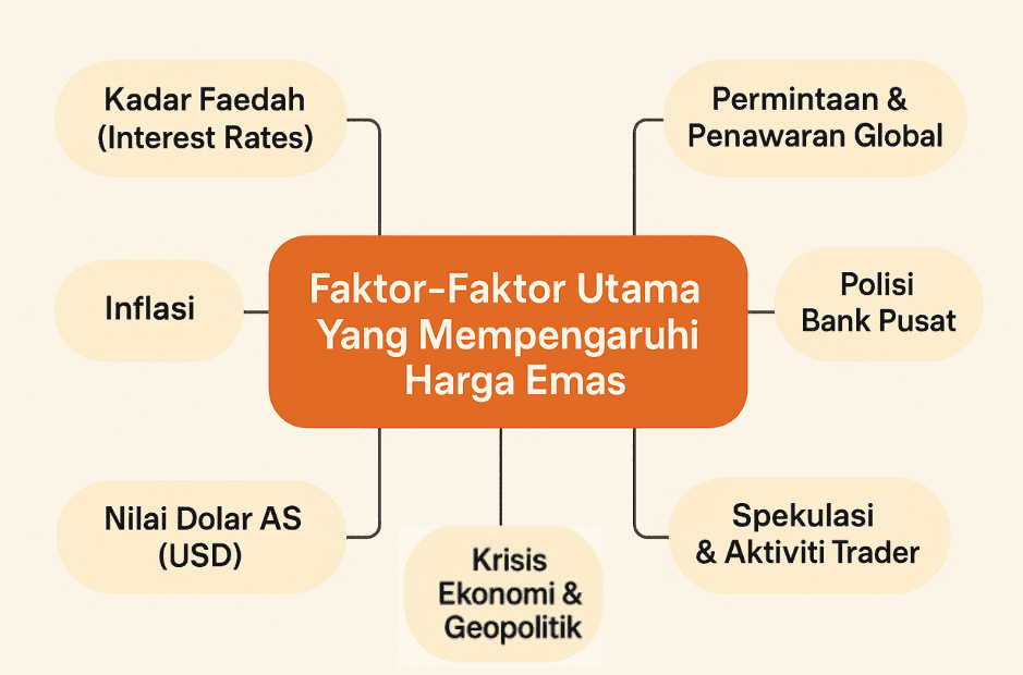Faktor-faktor mempengaruhi harga emas