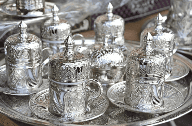 Sterling Silver Antique Tea Set - Barang Antik Perak