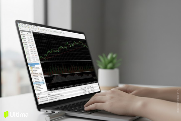 Trader sử dụng MT4 Portable trên laptop