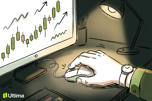 Trader tự tin thực thi chiến lược giao dịch dựa trên phân tích sóng và Fibonacci