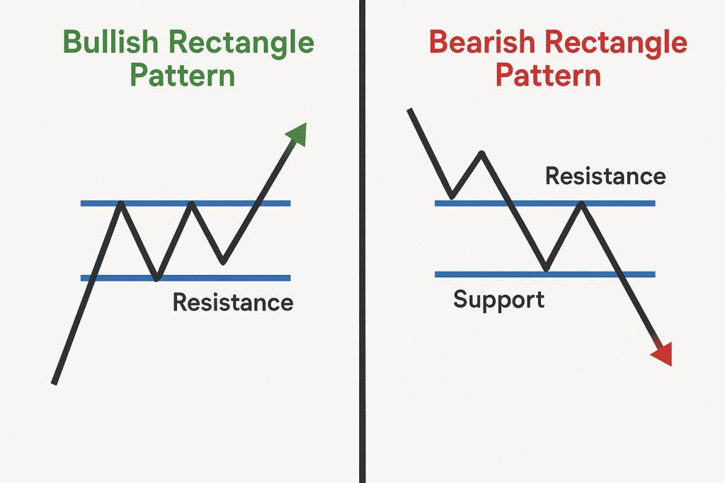 Bullish Rectangle Pattern vs Bearish Rectangle Pattern
