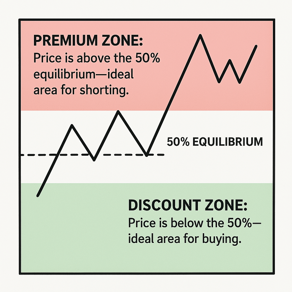 Discount vs Premium Trading Zone in ICT