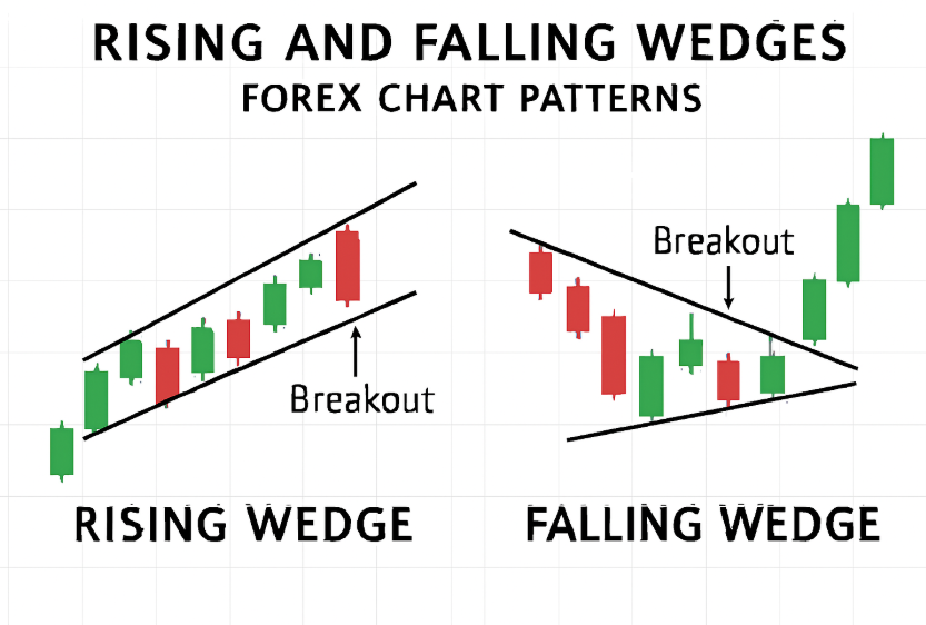Rising and Falling Wedges Forex Chart Patterns