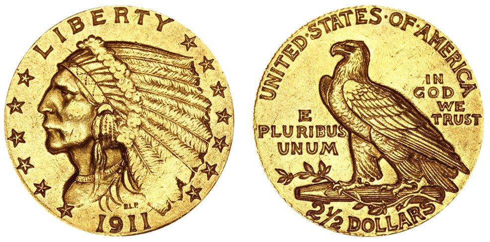 1911 Liberty Head Gold Quarter Eagle