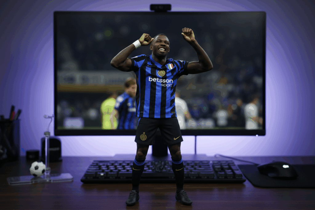 Ultima Markets, the proud partner of Inter Milan, showcasing an action figure created with Google Nano Banana AI to highlight the Instagram trend. - Ultima Markets