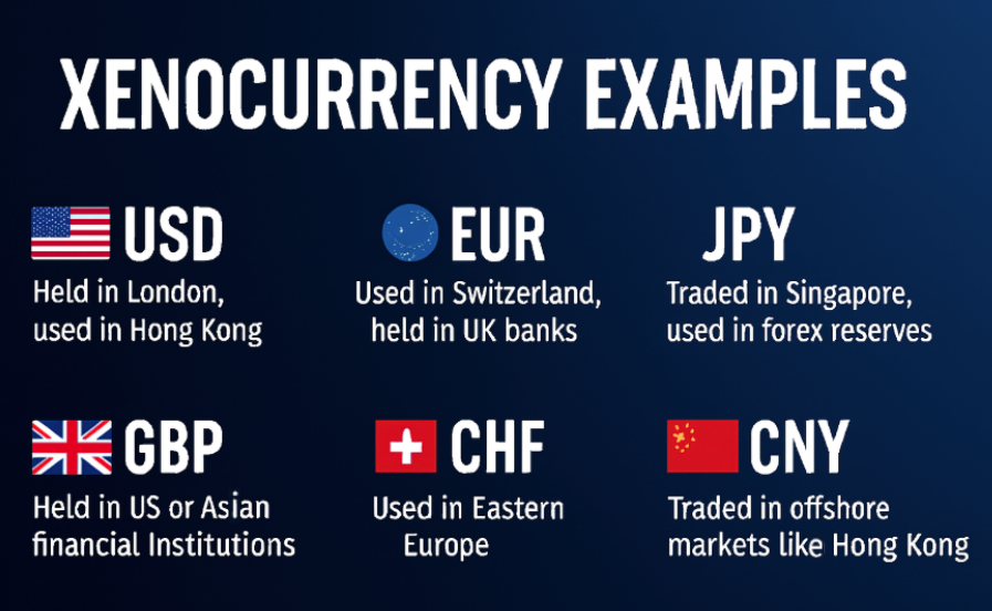 examples of xenocurrency