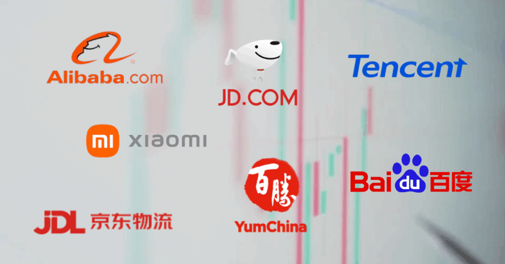 Here are the top 7 chinese stocks to buy: Alibaba, JD.com, JD Logistics, Xiaomi, Tencent, Baidu and YumChina. - Ultima Markets