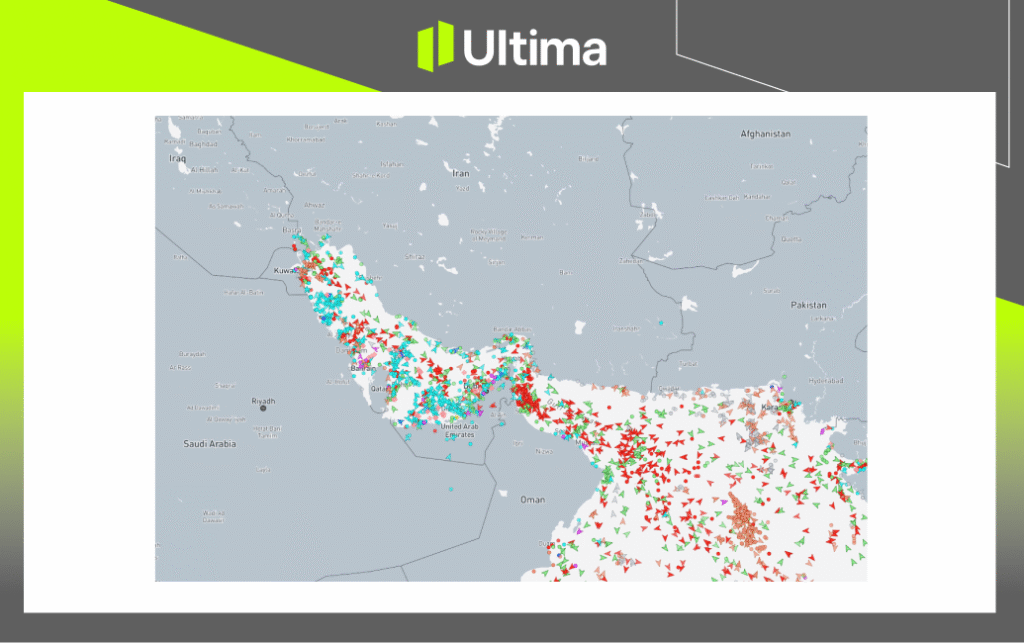 (Traffic conditions in the Strait of Hormuz)