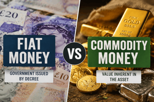 How to differentiate commodity money vs fiat money. - Ultima Markets