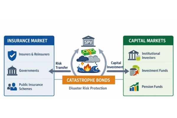 Catastrophe bonds sit between the insurance market and the capital markets.  - Ultima Markets
