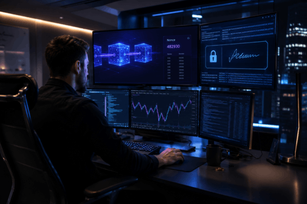 a nonce is a number used by a blockchain to make a block, transaction, or cryptographic action unique. - Ultima Markets