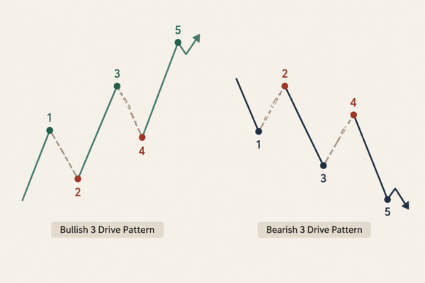 The 3 drive pattern can appear in two forms. The bullish three drive pattern and the bearish three drive pattern. - Ultima Markets