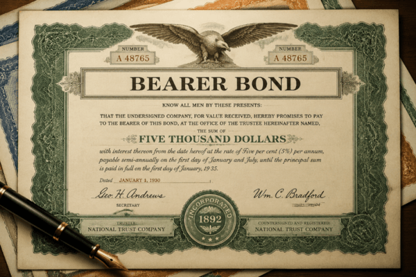 A bearer bond is a debt security that is not registered in the owner’s name. - Ultima Markets