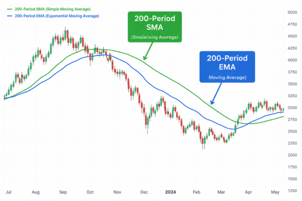 Understanding the difference between EMA vs SMA in trading. - Ultima Markets